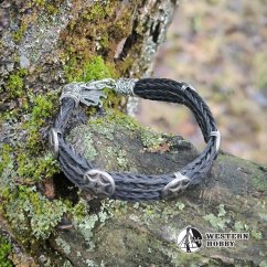 Indiánský náramek Silver Star & Horsehair