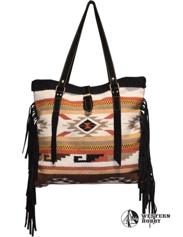 Dámská taška Monterrey brown s třásněmi