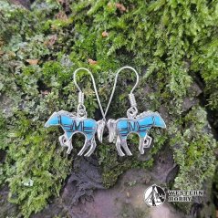 Stříbrné náušnice koníci