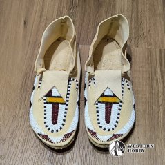 Mokasíny s obloukem červené