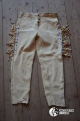 Traperské kožené kalhoty s třásněmi