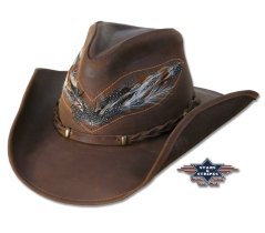 Kožený klobouk Outback