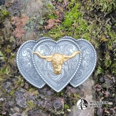 Spona na opasek s longhornem