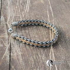 Pletený náramek z koňských žíní