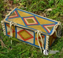 Indiánská krabice ze surové kůže