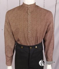 Old style košile Hoss brown leaf