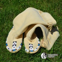 Apačské mokasíny s  korálkovou výšivkou