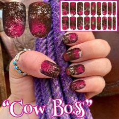 Nálepky na nehty Cow Boss