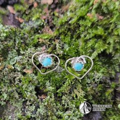 Stříbrné náušnice srdce