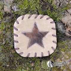 Kožený podtácek - hvězda