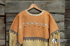 Kožené indiánské šaty s výšivkou