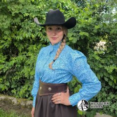 Dámská halenka Flower turquoise