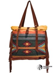 Dámská taška Monterrey coral s třásněmi