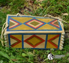 Indiánská krabice ze surové kůže