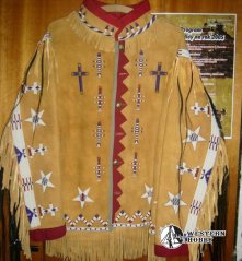 Kožený indiánský kabát