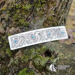 Spona do vlasů s tyrkysovými detaily