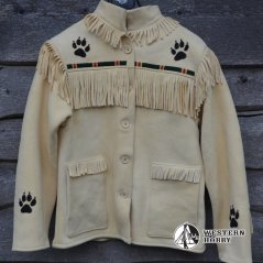 Kožená bunda s výšivkou