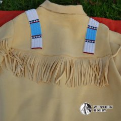 Traperská kožená bunda s výšivkou