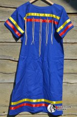 Dívčí látkové šaty modré