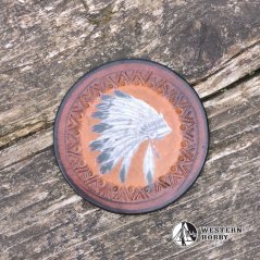 Kožený podtácek - čelenka