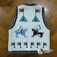 Celovyšívaná indiánská vesta