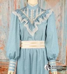 Viktoriánská halenka Clara blue