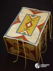 Indiánská krabice ze surové kůže "XL"