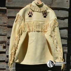 Kožená bunda s výšivkou