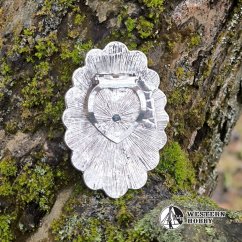 Westernová spona na šátek s tyrkysem