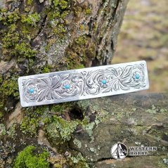 Spona do vlasů s tyrkysovými detaily