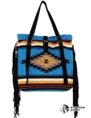 Dámská taška Monterrey blue s třásněmi