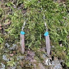 Stříbrné náušnice pírka