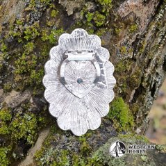 Westernová spona na šátek s tyrkysem