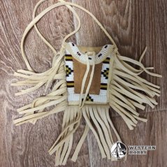 Kožený váček na krk z jelenice