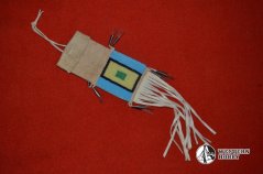 Váček z jelenice oboustranně vyšívaný