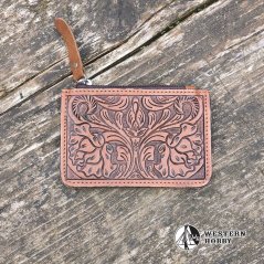 Kožená peněženka s květy