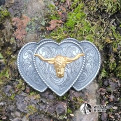 Spona na opasek s longhornem