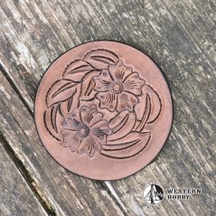 Kožený podtácek s tepáním