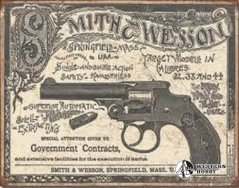 Plechová cedule Smith and Wesson