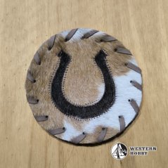 Kožený podtácek - podkova