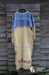 Kožené indiánské šaty s výšivkou