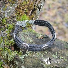Indiánský náramek Silver Star & Horsehair