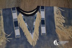 Kožená košile s vyšívanými pásy