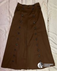 Dámská kalhotová sukně tmavě hnědá