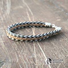 Pletený náramek z koňských žíní