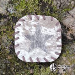 Kožený podtácek - hvězda